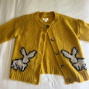NWT Anthropologie Yellow Rabbit Cardigan